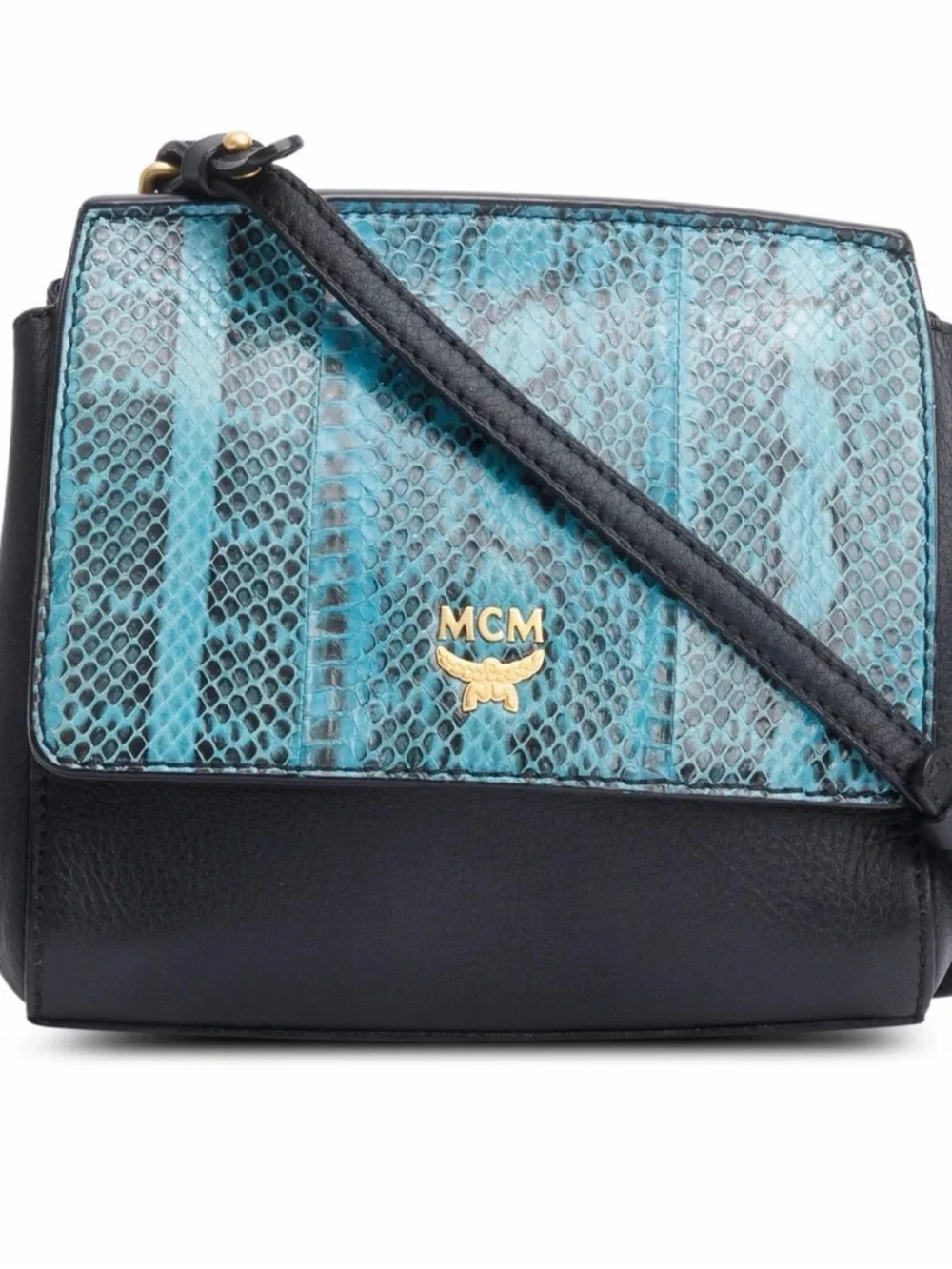 New MCM Leather Python Crossbody - Picture 2 of 9